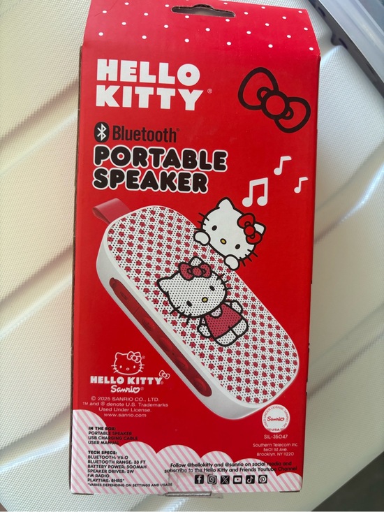 Hello Kitty Other - Hello Kitty Red and White Bluetooth Portable Speaker